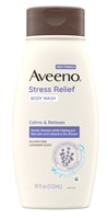 Aveeno Body Wash Stress Relief Lavender Scent 18oz (98158)<br><br><br>Case Pack Info: 12 Units