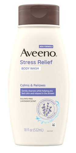 Aveeno Body Wash Stress Relief Lavender Scent 18oz (98158)<br><br><br>Case Pack Info: 12 Units