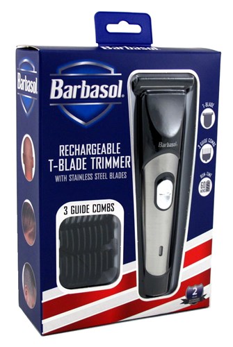 Barbasol Trimmer T-Blade Rechargeable 3 Guide Combs (98813)<br><br><br>Case Pack Info: 12 Units