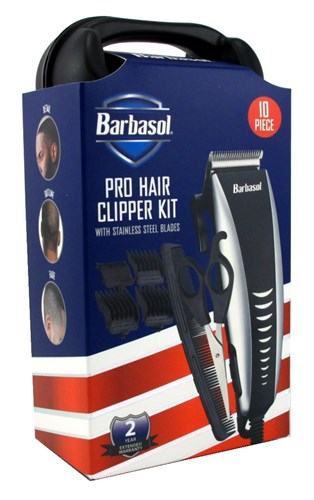 Barbasol Pro Hair Clipper Kit 10 Piece (98814)<br><br><br>Case Pack Info: 12 Units