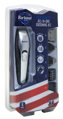 Barbasol All-In-One Grooming Kit 8 Piece Rechargeable (98821)<br><br><br>Case Pack Info: 12 Units