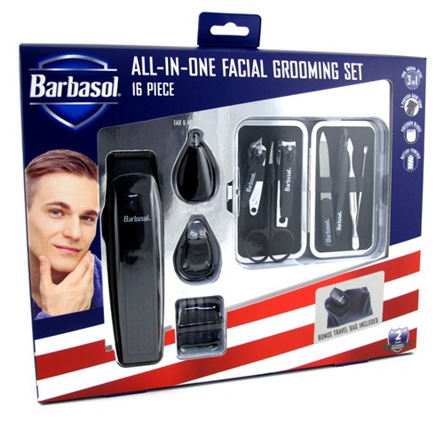 Barbasol All-In-One Facial Grooming Set 16-Piece (98841)<br><br><br>Case Pack Info: 3 Units