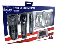 Barbasol Essential Grooming Set 11 Piece Bonus Travel Bag (98844)<br><br><br>Case Pack Info: 6 Units