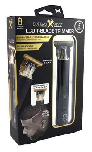 Cutting Edge Trimmer Hanging T-Blade 5Pc Rechargeable Black (98856)<br><br><br>Case Pack Info: 12 Units