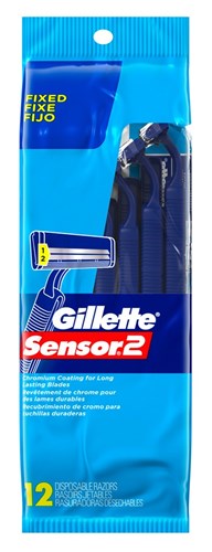 Gillette Mens Sensor 2 Razor Disposable 12 Count (99167)<br><br><br>Case Pack Info: 72 Units
