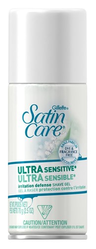 Gillette Satin Care Shave Gel Ultra Sensitive 2.5oz (12 Pieces) (99223)<br><br><br>Case Pack Info: 2 Units