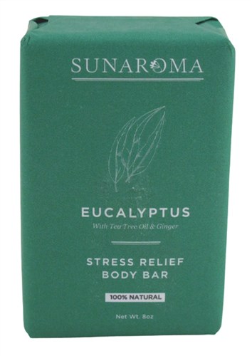 Sunaroma Soap Bar Eucalyptus Tea Tree + Ginger 8oz (99251)<br><br><br>Case Pack Info: 36 Units