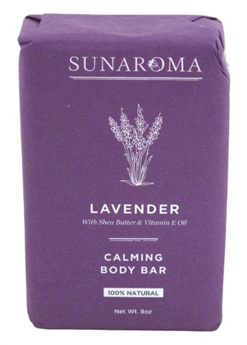 Sunaroma Soap Bar Lavender Shea + Vitamin E Oil 8oz (99253)<br><br><br>Case Pack Info: 36 Units