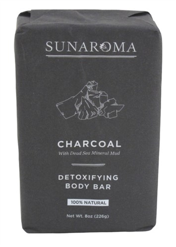 Sunaroma Soap Bar Charcoal Dead Sea Mineral Mud 8oz (99254)<br><br><br>Case Pack Info: 36 Units