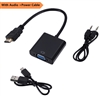 HDMI to VGA Female Video Monitor Cable & Wiring Adapter, 3.5mm Audio | WiredCo