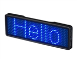 Programmable LED Digital Scrolling Name Tag ID Badge for Ham Radio | WiredCo BLUE