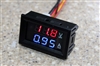 DC Dual Voltmeter Ammeter Blue Red LED < 100VDC, 10A Digital Audio | WiredCo