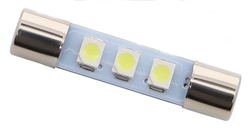 29mm Cool White 3SMD  Stereo  LED Fuse Festoon Bulb   | WiredCo