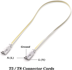 Cord T5 Coupling Power Extension LED Fixture light 19 INCH