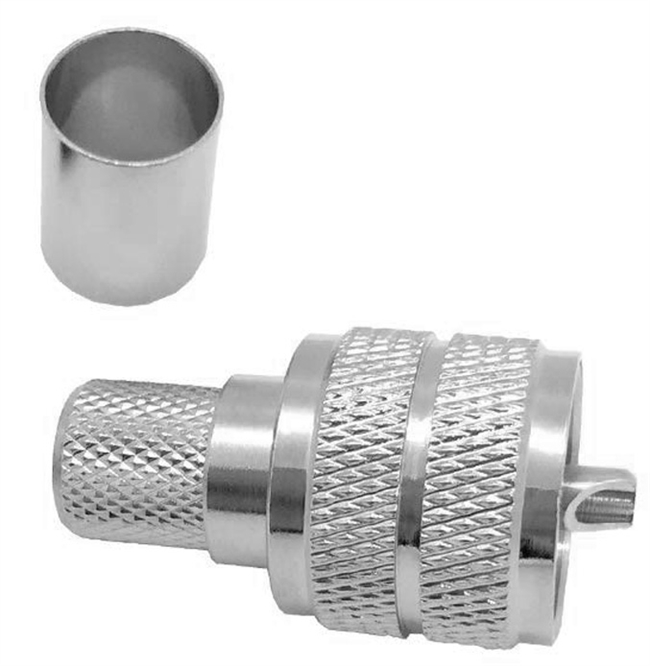 UHF-Male LMR-400 PL259 Plug Amatuer Radio Connector Crimp Type RG8 UHF-Male LMR-400 PL259 Plug Amatuer Radio Connector Crimp Type RG8