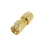 SMA Male Plug to Male Plug Adapter Coupler, Gold Plated for Ham Radio | WiredCo
