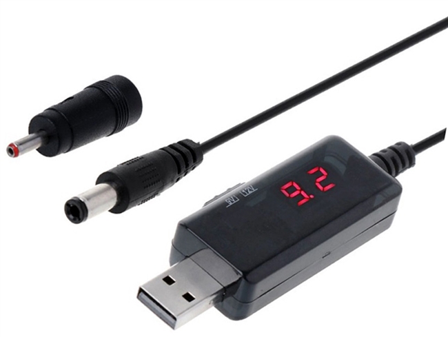 USB zu 9v, 5v zu 12v, usb Kabel DC 5v Boost zu 9v 12v Spannungswandler 1a  Step-up Volt Transformator