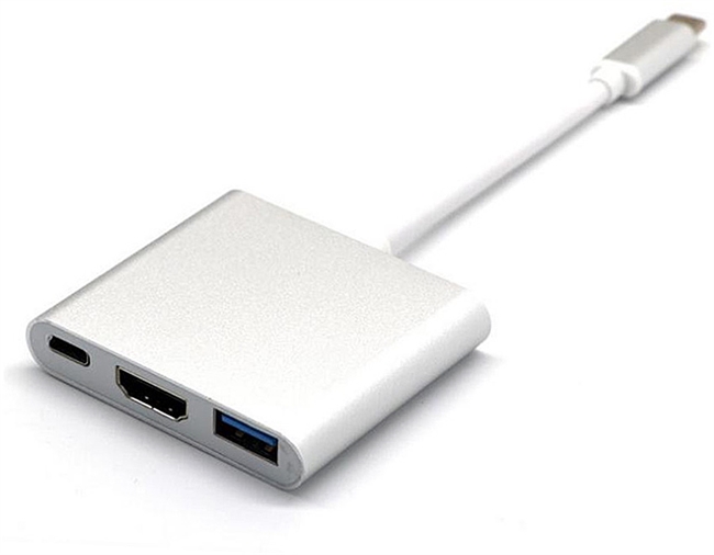 3 in 1 Hub Type C Male USB 3.1 to USB-C 1080p Female Adapter MacBook HDMI  display DisplayPort convertor