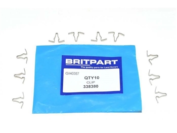338380x10 - 10x Clips for Bonnet rest Strip on Series Radiator Panel