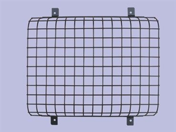 345985P - Front Black Plastic Coated Lamp Guards - Mesh Style (sold as Single NOT Pair) - For Defender and Series