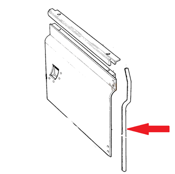 395598 - Right Hand Door Seal for Front of Series Door Bottom (attaches to bulkhead)