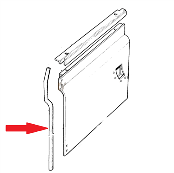 395599 - Left Hand Door Seal for Front of Series Door Bottom (attaches to bulkhead)