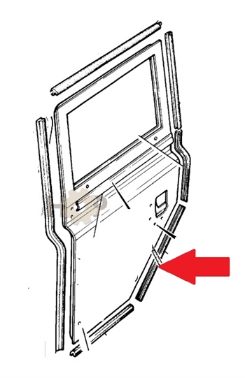 395674 - Series 2nd Row Angled Seal (not handed)