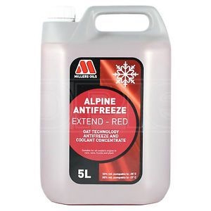 5668GYA.G - Millers Oil - 5L Red Antifreeze Extend (5 Litres)