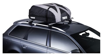 6011 - Thule Ranger 90 Roof Box - Black and Silver Foldable Roof Box