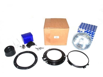 AMR3247 - Full Headlamp Assembly for Left Hand Drive Defender - Including Manual Levelling Unit and Bowl Etc - Also Fits LHD Range Rover Classic