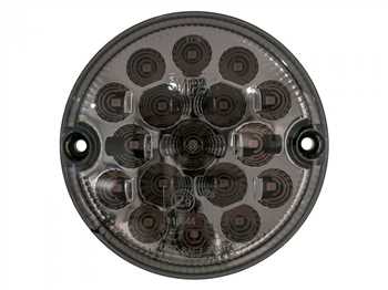 AMR6527LEDSM - Fits Defender LED Smoked NAS Indicator Light - Upgraded 95mm LED Light by Wipac - Flashes Orange (Fits Front or Rear)