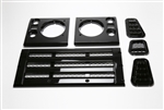 BA9454 - Gloss Black Bar Style Grill and Side Vent Kit (S*)