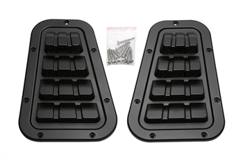 BA9460 - Pair Satin Black Wing Top Vents