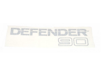 BTR2981LVA- - Fits Defender 90 Rear Badge - Light Grey - Fitted to Vehicles From 1993-2003 - For Genuine Land Rover
