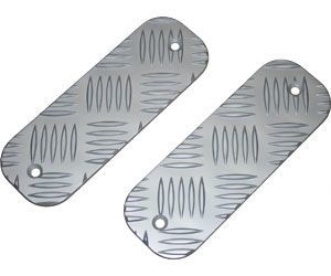 BTS-KIT-A - For Defender Short Bumper Tread Plates in Satin / Silver Anodised