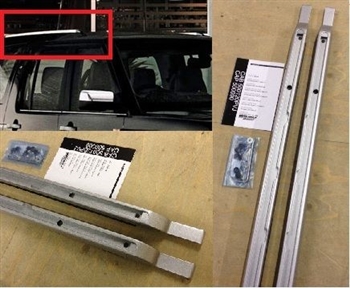 CAP500090 - Short Roof Rails In Bright Silver - For Discovery 3 and 4 - Genuine Land Rover Option Available