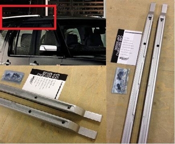 CAP500090G - Genuine Short Roof Rails In Bright Silver - For Discovery 3 and 4 - Genuine Land Rover Option Available