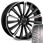 CHAYTON-BHS-TYRE - Wheel and Tyre - Hakwe Chayton Alloy Wheel in Java Black with Highlighted Spokes