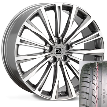 CHAYTON-GMF-TYRE - Wheel and Tyre - Hakwe Chayton Alloy Wheel in Gunmetal Grey with Full Polish