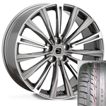 CHAYTON-GMH-TYRE - Wheel and Tyre - Hakwe Chayton Alloy Wheel in Gunmetal Grey with Highlighted Spokes