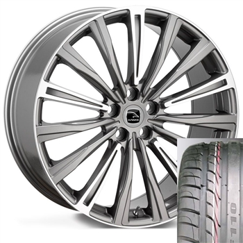 CHAYTON-GMH-TYRE - Wheel and Tyre - Hakwe Chayton Alloy Wheel in Gunmetal Grey with Highlighted Spokes