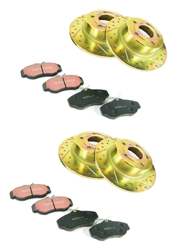 D2PERFBRAKEKIT - TD5 Performance Drilled Brake For Discovery 2 Discovery & EBC Brake Pad Kit