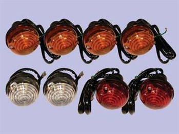 DA1077.AM - Full Vehicle Light Kit (4 Indicator, 2 Stop, 2 Side) - For Defender (up to 1994) and Land Rover Series