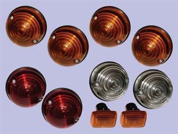 DA1080.AM - Full Vehicle Light Kit (4 Indicator, 2 Stop, 2 Side and 2 Side Repeater) - For Defender (from 1994 Onwards)