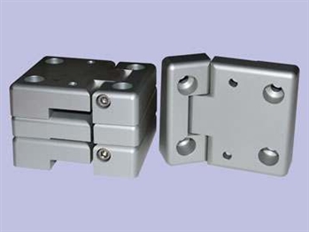 DA1131.AM - Full Aluminium Front Door Hinge Kit - Complete with Stainless Steel Pins - For Defender / Land Rover Series