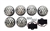DA1143CL - Clear LED Rear Lamp Kit in NAS Style - Upgrade Kit for Defender and Series - Six Piece Kit