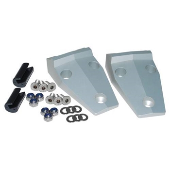 DA1152 - Silver Aluminium Bonnet Hinge Kit for Defender 83-16