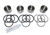 DA1167 - Rear Brake Caliper Kit with Stainless Steel Pistons - For Defender 90 (up to 88), Discovery and Range Rover Classic