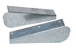DA1187 - Rear Fits Defender 90 Mudflap Brackets with Galvanised Finish - Comes as Rear Pair