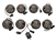 DA1190 - Fits Defender LED Smoked Lamp Kit in Genuine Land Rover Style - Upgrade Kit for Front and Rear Lights By Wipac